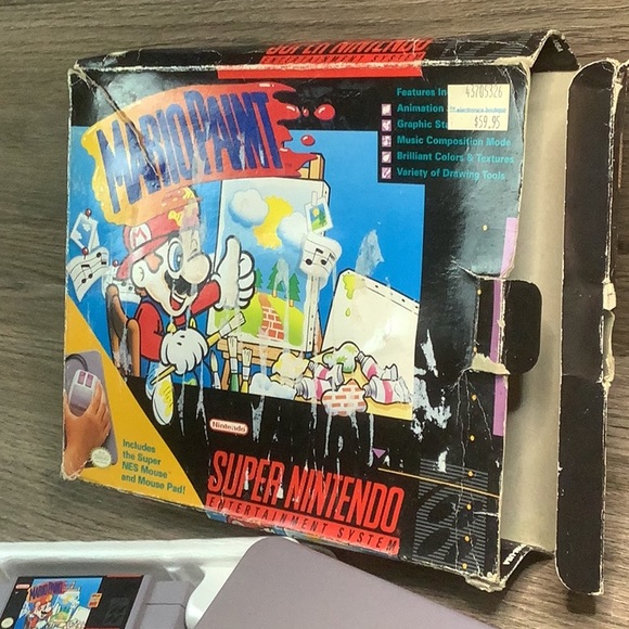 Super Nintendo MARIO PAINT w/ mouse and pad played <10x - Picture 4 of 15